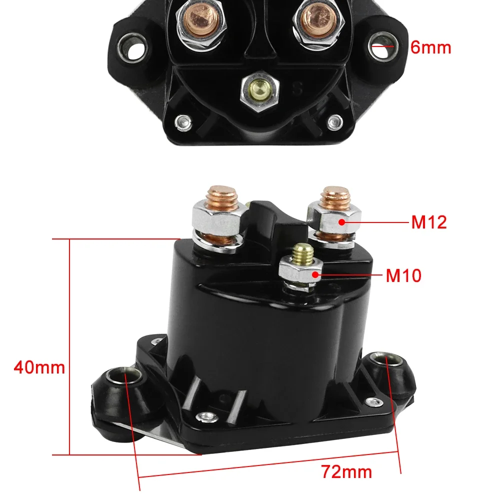 12V Starter Solenoid Relay for Mercury Force Marine Outboard 40HP 50HP 75HP 90HP 120HP 89-817109A2 87-803632T 18-5834 18-3835