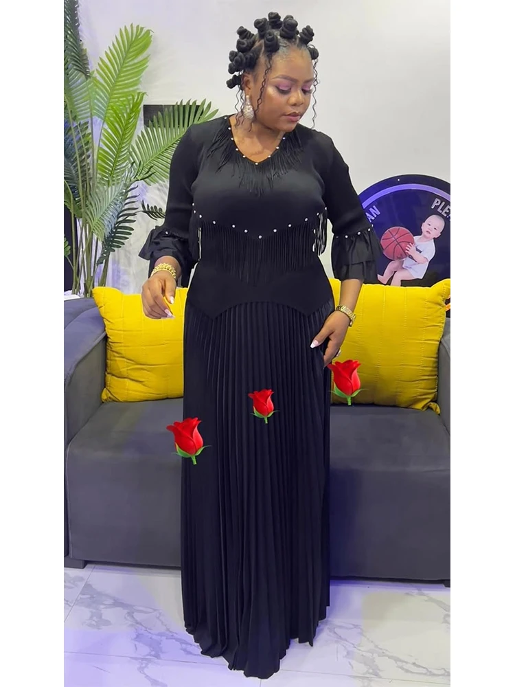 ANLAN Temperament Plisowane Zestawy Wiosna 2025 Nowe Damskie Topy z Frędzlami z Dekoltem W Serek Wysoka Talia Fałdy Długa Pół Spódnica Dwuczęściowy Zestaw 2DE298