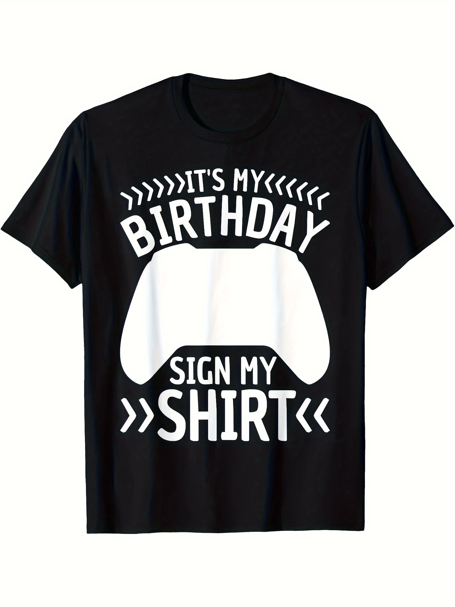 

Gamer Birthday T-Shirt - 180g Cotton, Men's Video Game Controller Casual Tee