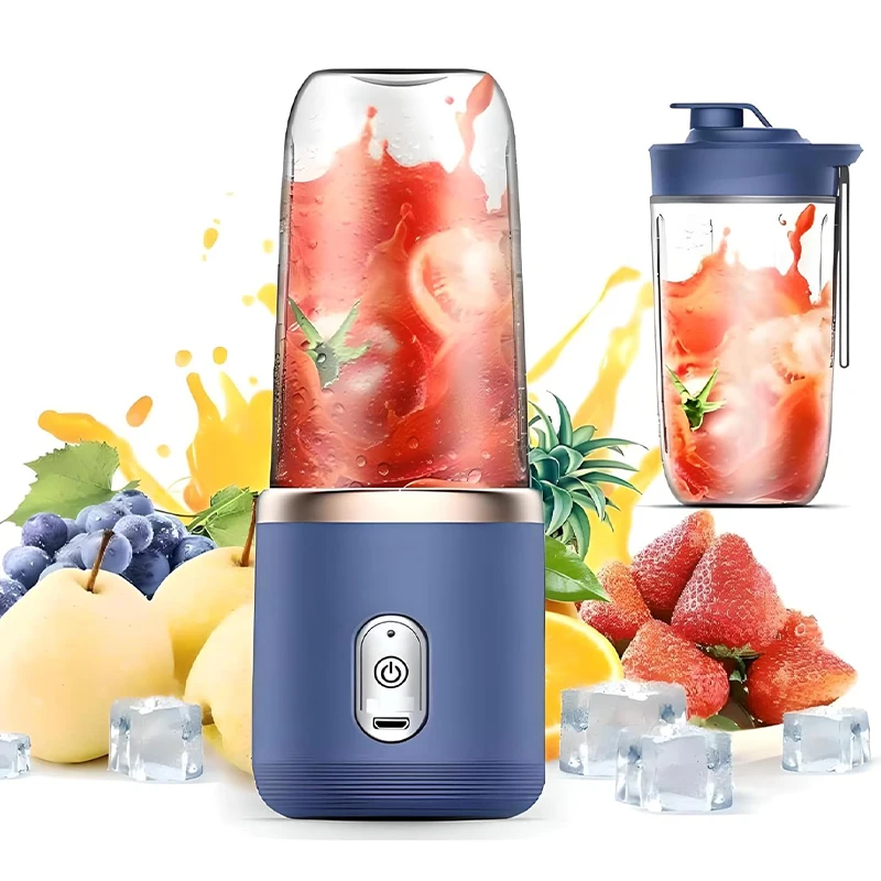 

Electric Fruit Juicer USB Rechargeable Portable Blender 400ml Electric Juicer Ideal for Travel Fresh Juices & Smoothies