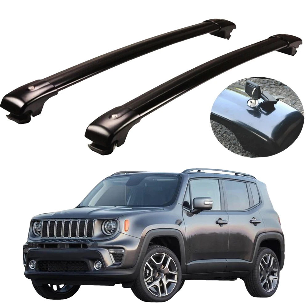 

2 шт. поперечины, поперечины, багажники на крышу, подходят для Jeep Renegade 2015-2023 с рельсами на крышу