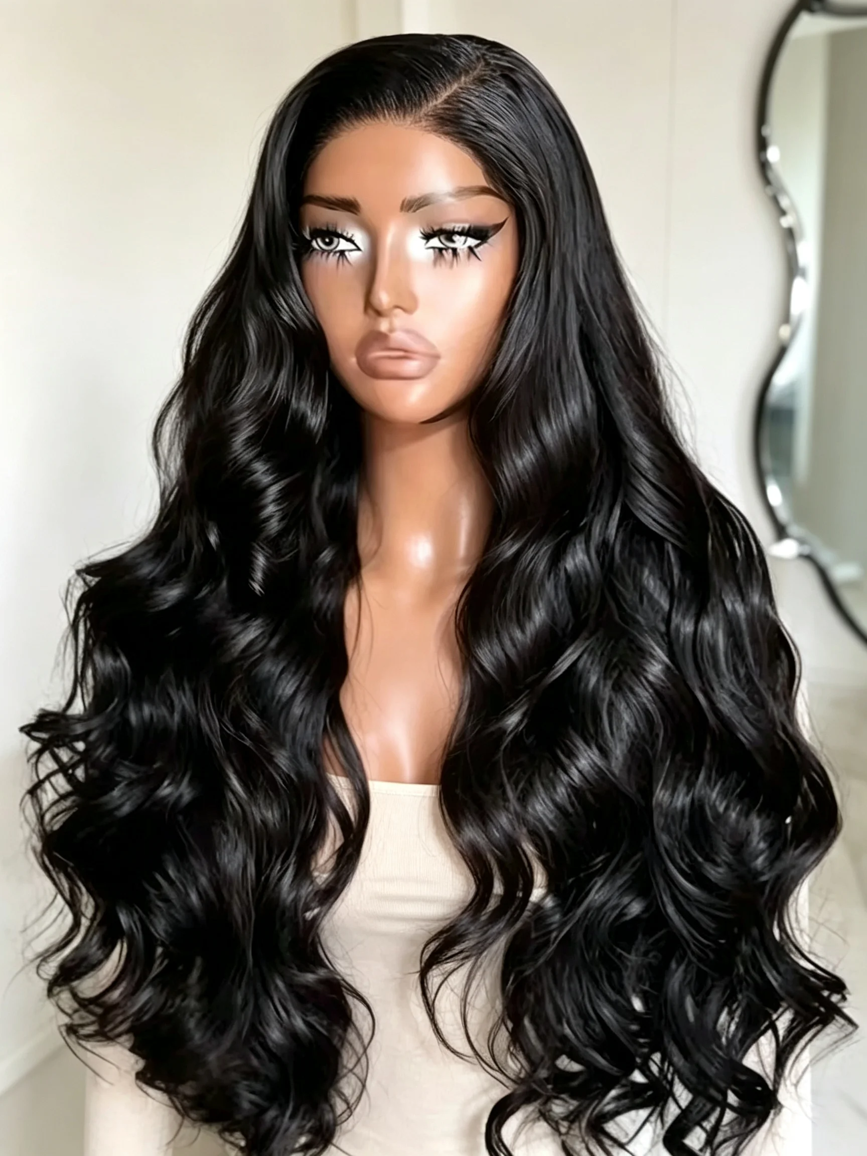 Skincare Only You - Perruque brésilienne Remy Body Wave 13x6