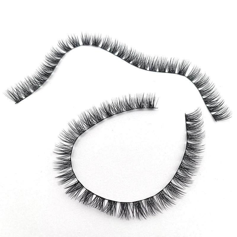 LTWEGO DIY Hand Made Eyelash Extension Segmented False Lashes Dramatic Lash Bundles Soft Ribbon Strip Eyelashes Makeup 3d Lashes