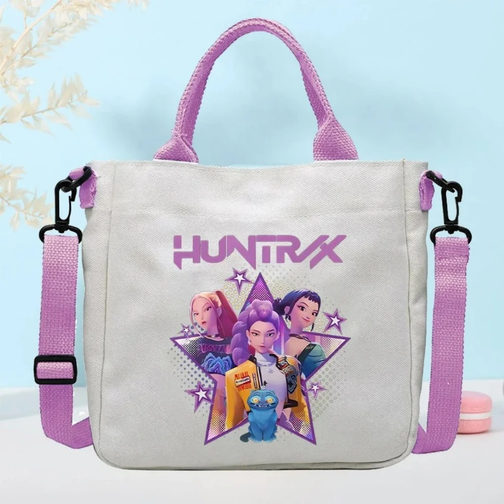 K-pop Demon Hunters sac à bandoulière en toile pour garçons filles Anime mode sacs à bandoulière étudiants sac à main probable Simple fourre-tout