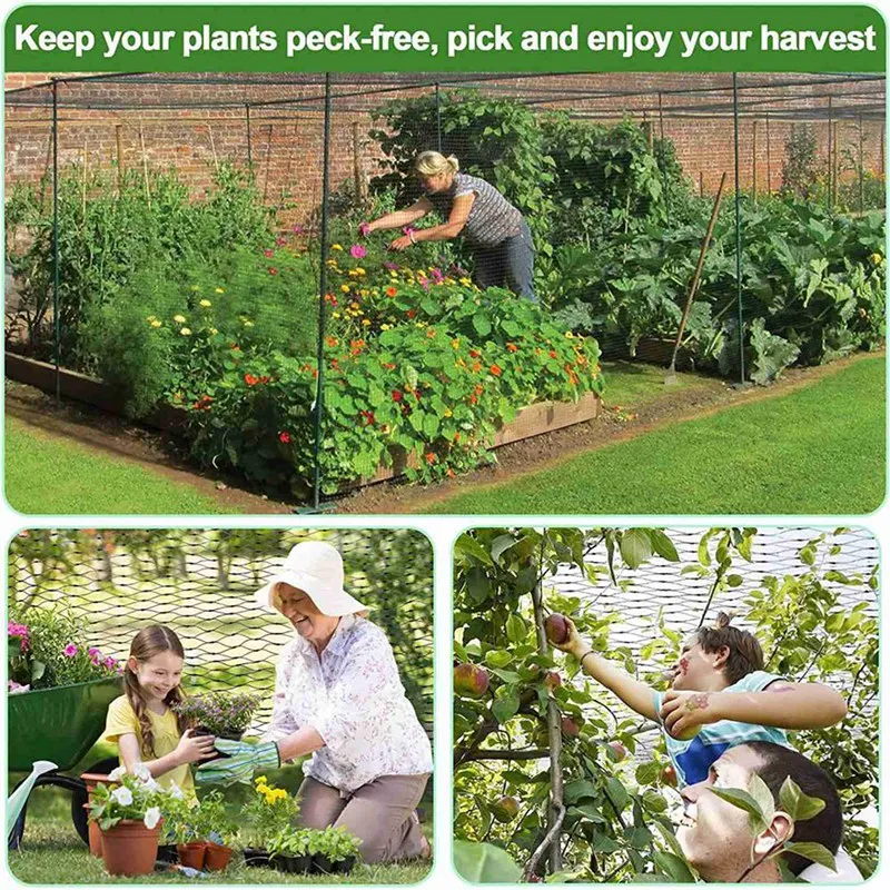 2X Bird Netting For Garden Protection, 4X10M Garden Netting, Poultry Netting For Chicken Coop, Deer Fence Netting