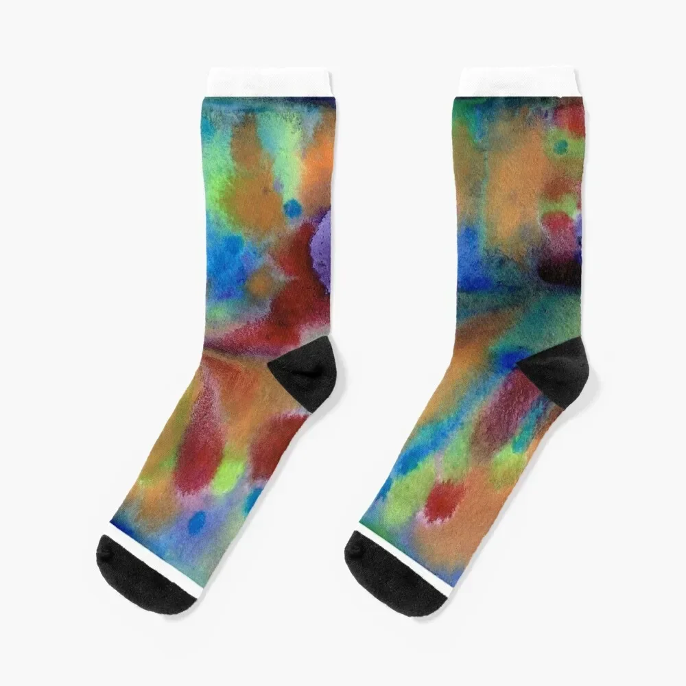 

Flowy Splotches носки для спортзала модные роскошные мужские носки для женщин