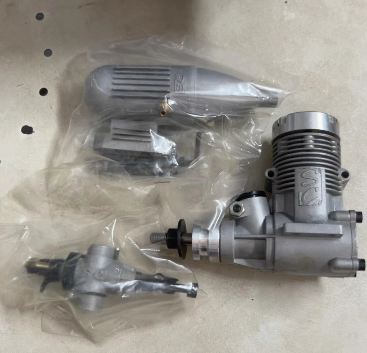 SC-21A ABC Type Methanol Model Airplane Engine with Muffler Carburetor,21 class 3.49cc Performance RC Model Aircraft Glow Engine