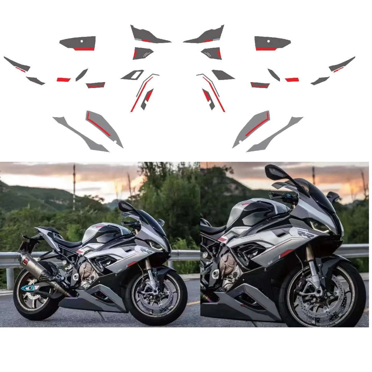 

Motorcycle fairing sticker is suitable for M1000RR S1000RR 2019 2020 2021 2022 Auto Expo sticker protection brand logo sticker