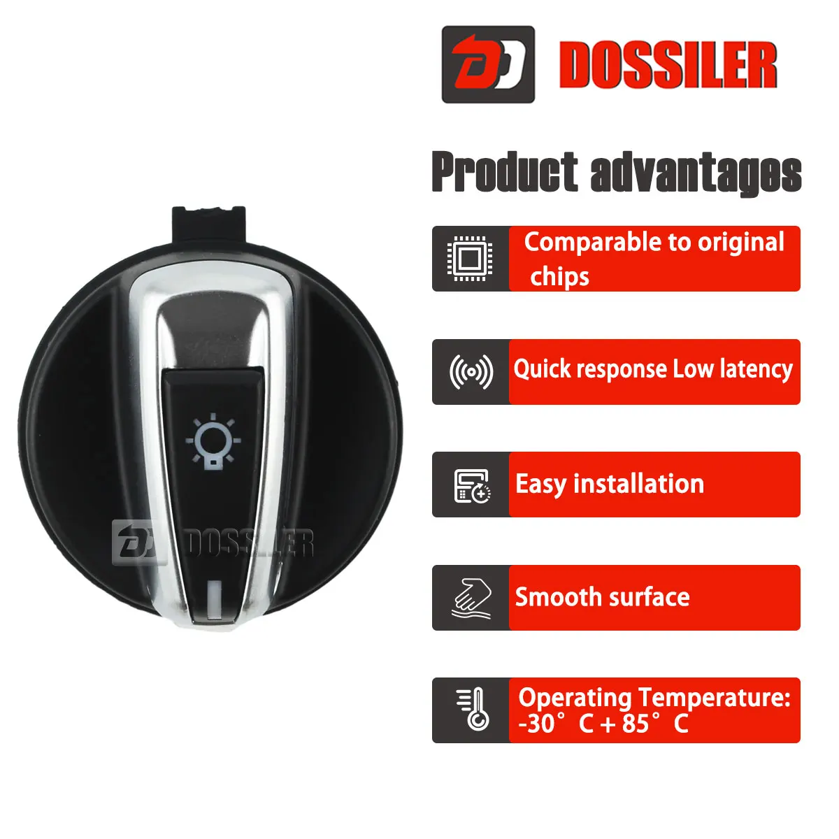 61319169405 Dossiler for BMW 3-SERIES E90 E91 LCI X1 E84 E88 E82 Front Headlight Switch Rotation Button 9169405 61319169405