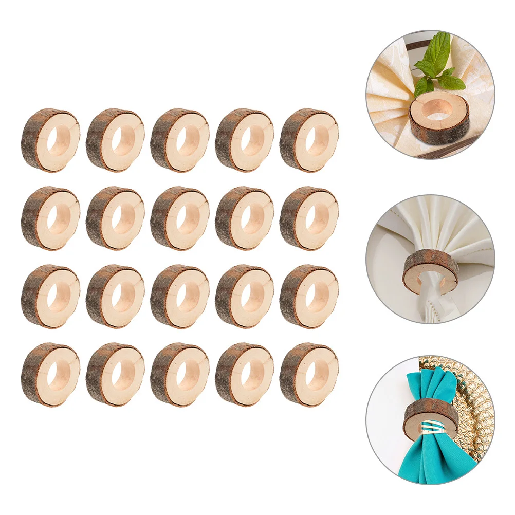 

20 шт. деревянные кольца для салфеток в деревенском стиле, дизайн фермерского дома для свадебных вечеринок, встреч, декоративные деревянные держатели для салфеток