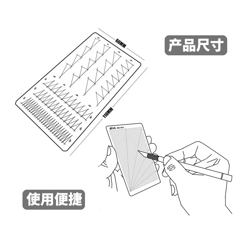 MS024 2in1 Stainless Steel Grooved Bevel Angled Cutting Mat Assembly Model Building Tools For Military Hobby DIY