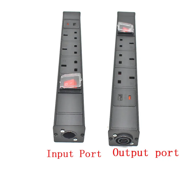 Imagem -02 - Strider-rui Nac3fpx Nac3mpx Pdu Suporte de Montagem Faixa de Potência uk Outlet Soquete Medidor de Potência Saída Usb pd 20w Carregamento Rápido