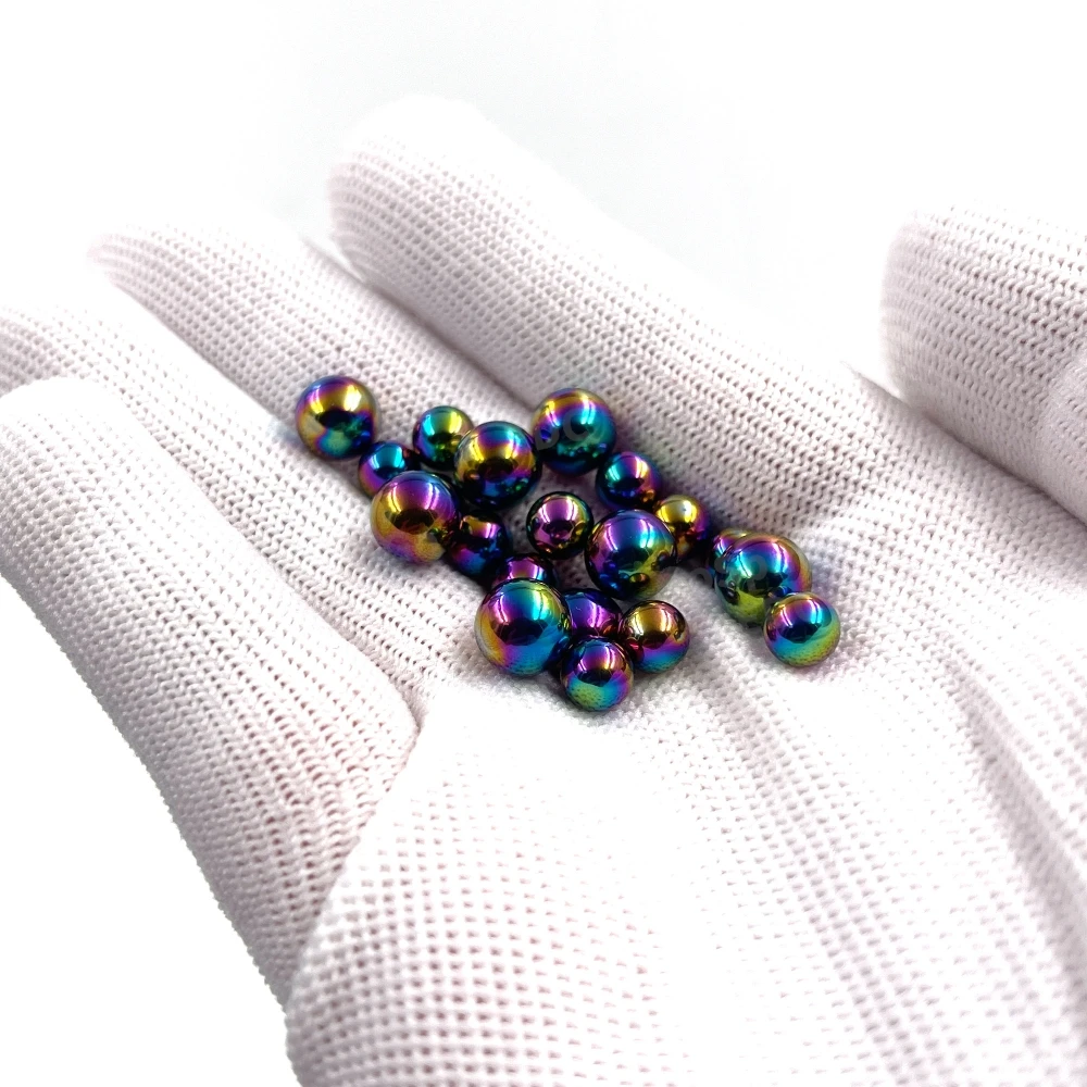 10pcs 6mm/8mm Stainless Steel Colorful Beads Fidget Spinner Balls Solid Spinner Accessories Anxiety Toys