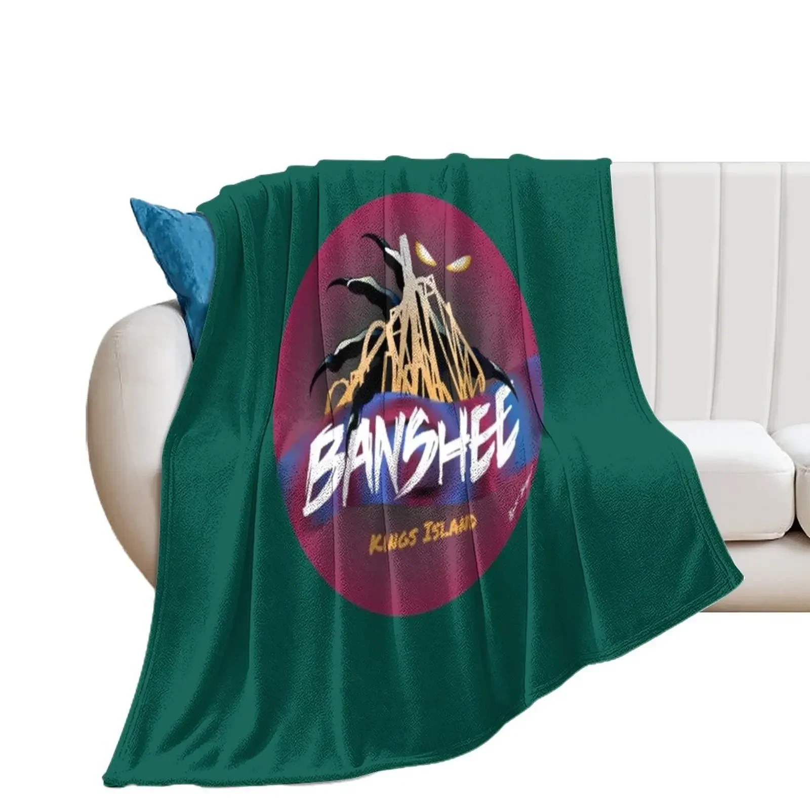 

Kings Island Banshee Design Throw Blanket Thin Summer Shaggy Summer Beddings Blankets