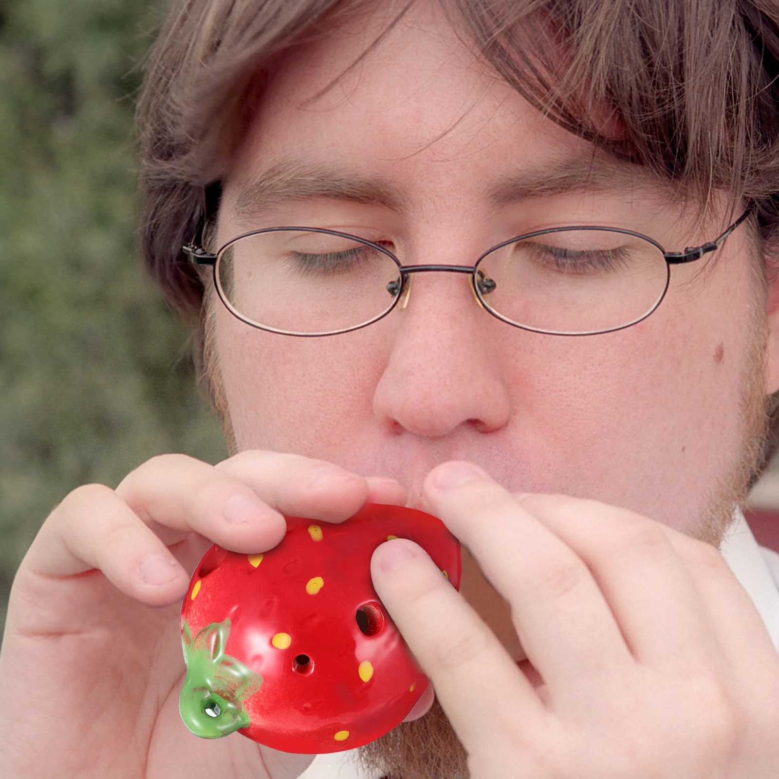 

1Set Friendly Strawberry Ocarina Six Hole Beginner Instrument Beautiful Tone Perfect Size for Small Hands Includes Lanyard