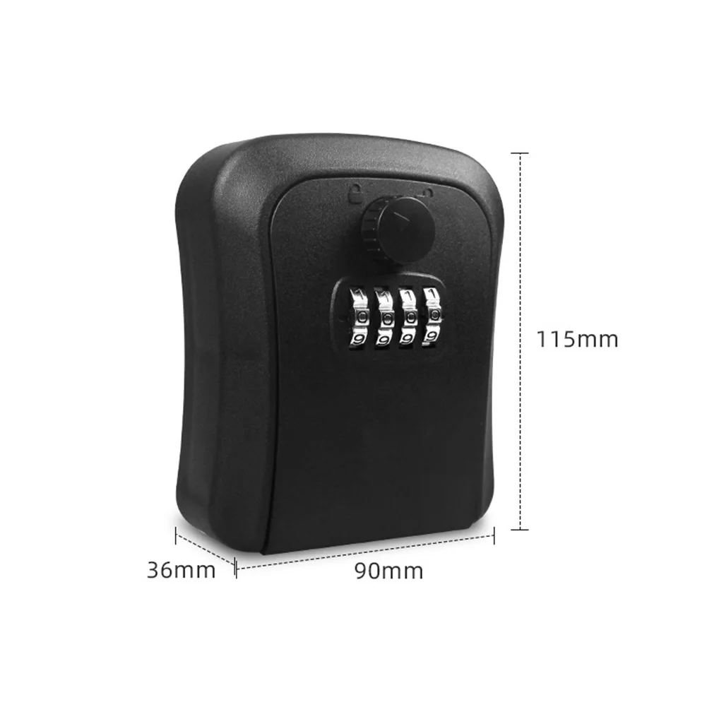 Key Lock Box Wall Mount Lockbox Outside Waterproof Key Hider for House Key Resettable Safe Security Password Box with Mounting