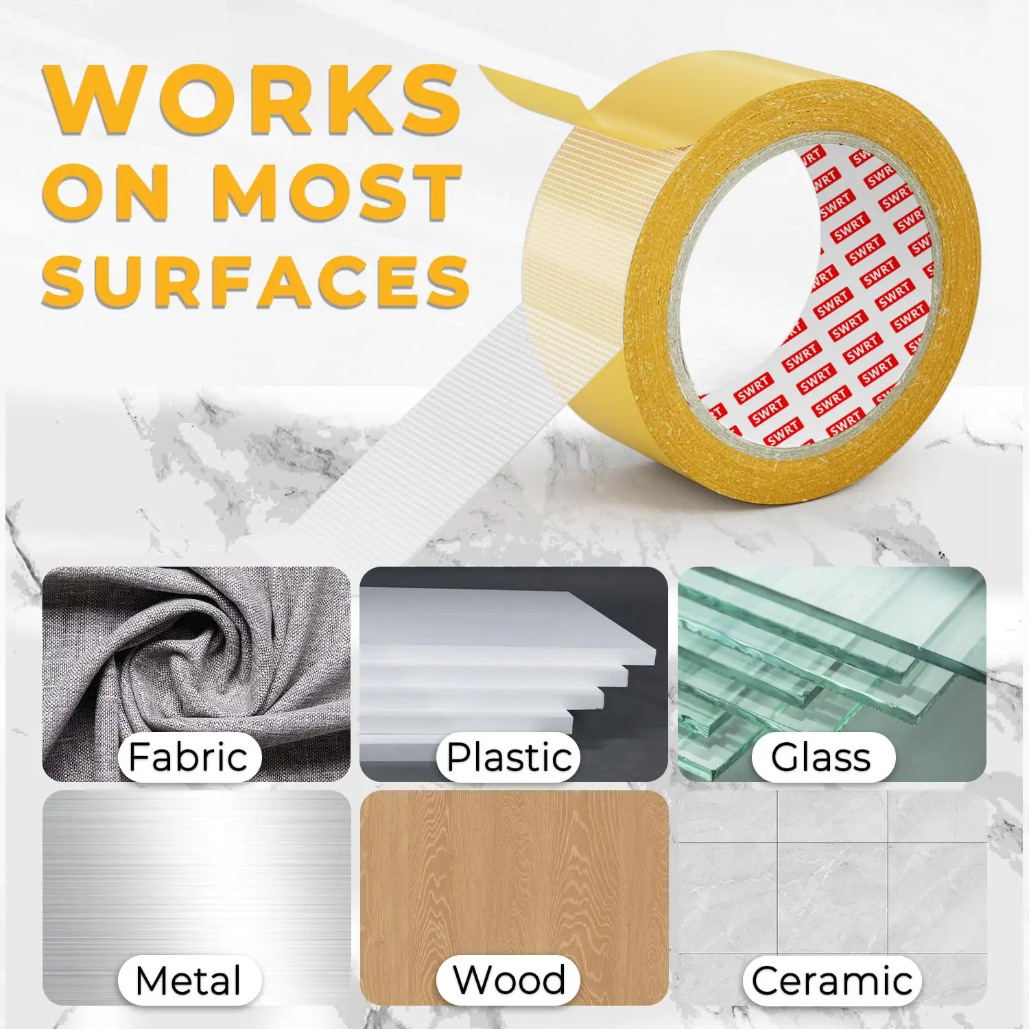 Carpet & Wall Mounting Tape, Strong Grip, Low Profile. 10cm, Double Sided, Easy to Apply