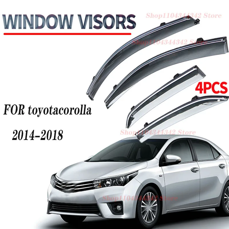 For 2014-2018  toyota corolla Window visors  Rain water prevention; Covering the sunlight; Anti fog; Snow prevention