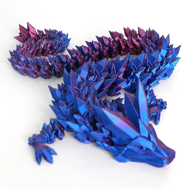 3D Printed Dragon Figures Multi-Jointed Movable Dragon Model Toys Tabletop Decorative Ornament Birthday Gifts