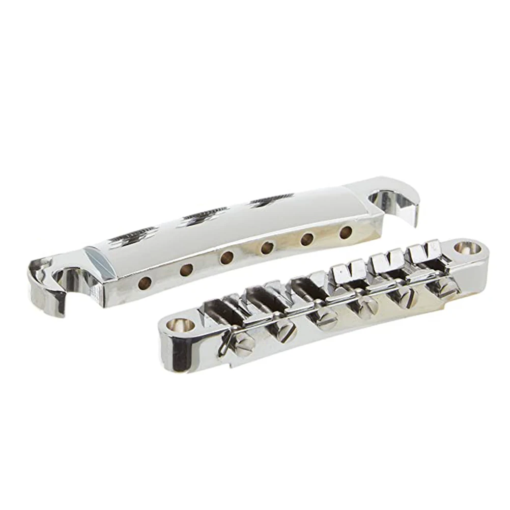 

6 Pcs Electric Guitar Bridge and Tailpiece Saddle Adjustable Locking Replacement