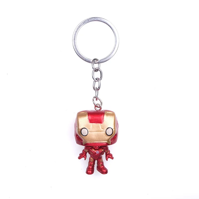 4 pezzi Marvel Spider-Man bambola carina ciondolo Action Figures Avengers Iron Man Capitan America portachiavi borsa portachiavi Decor regali per bambini
