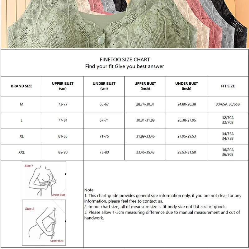 1PCS Women Sexy Front Buckle Lace Bras U-Back Breathable Underwear Wireless Soft Sleeping Brassiere Female Large Size Lingerie