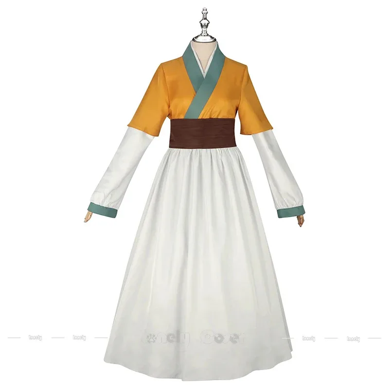 Kostum Cosplay Anime The Apothecary Diaries Shisui Wig Gaun Hanfu Kuning untuk Wanita Anak Perempuan Kusuriya no Hitorigoto Loulan Maomao