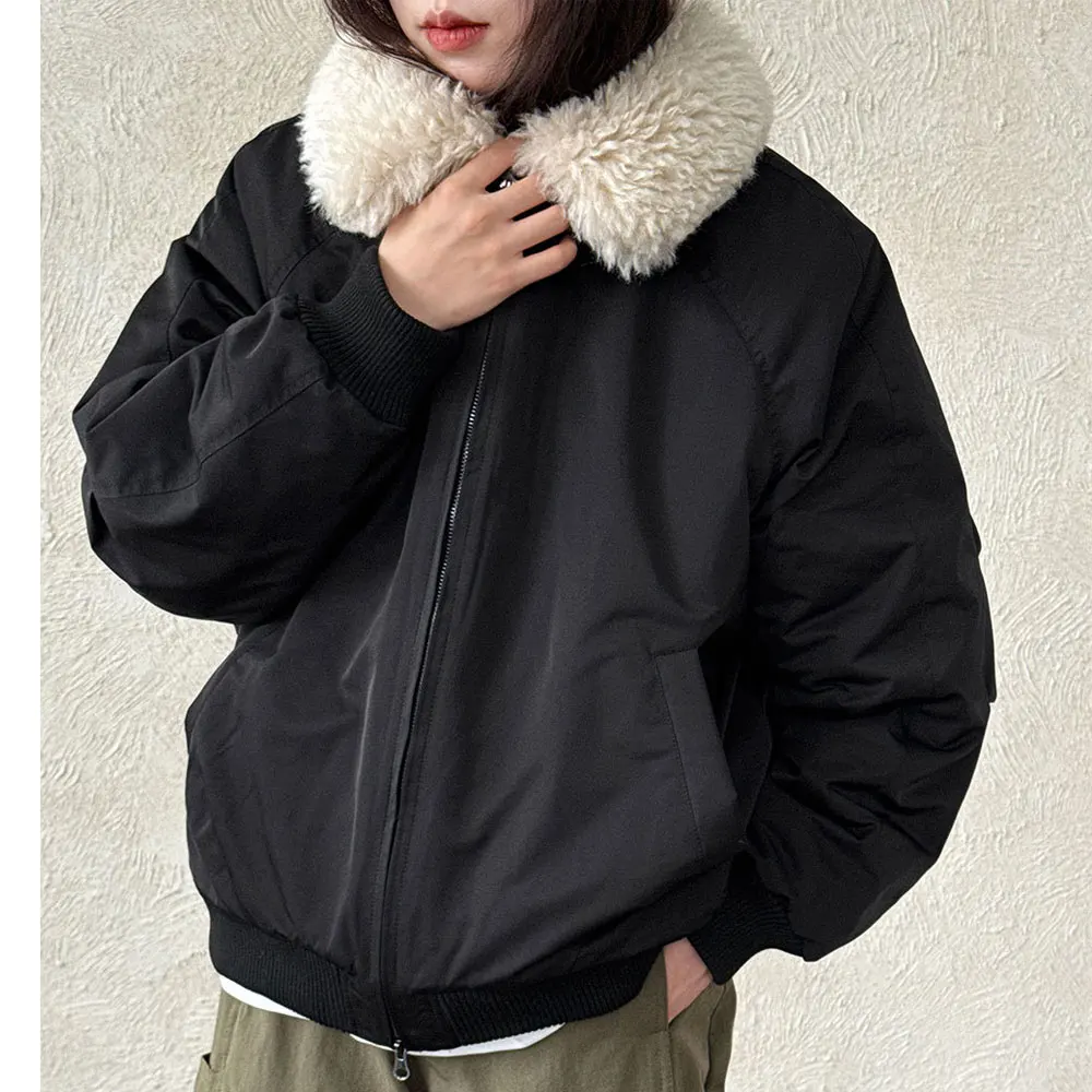 

2025 Women Winter Warm Furry Collar Coat Thick Cotton Jacket Army Green Vintage Women Tops Coat Casaco Feminino