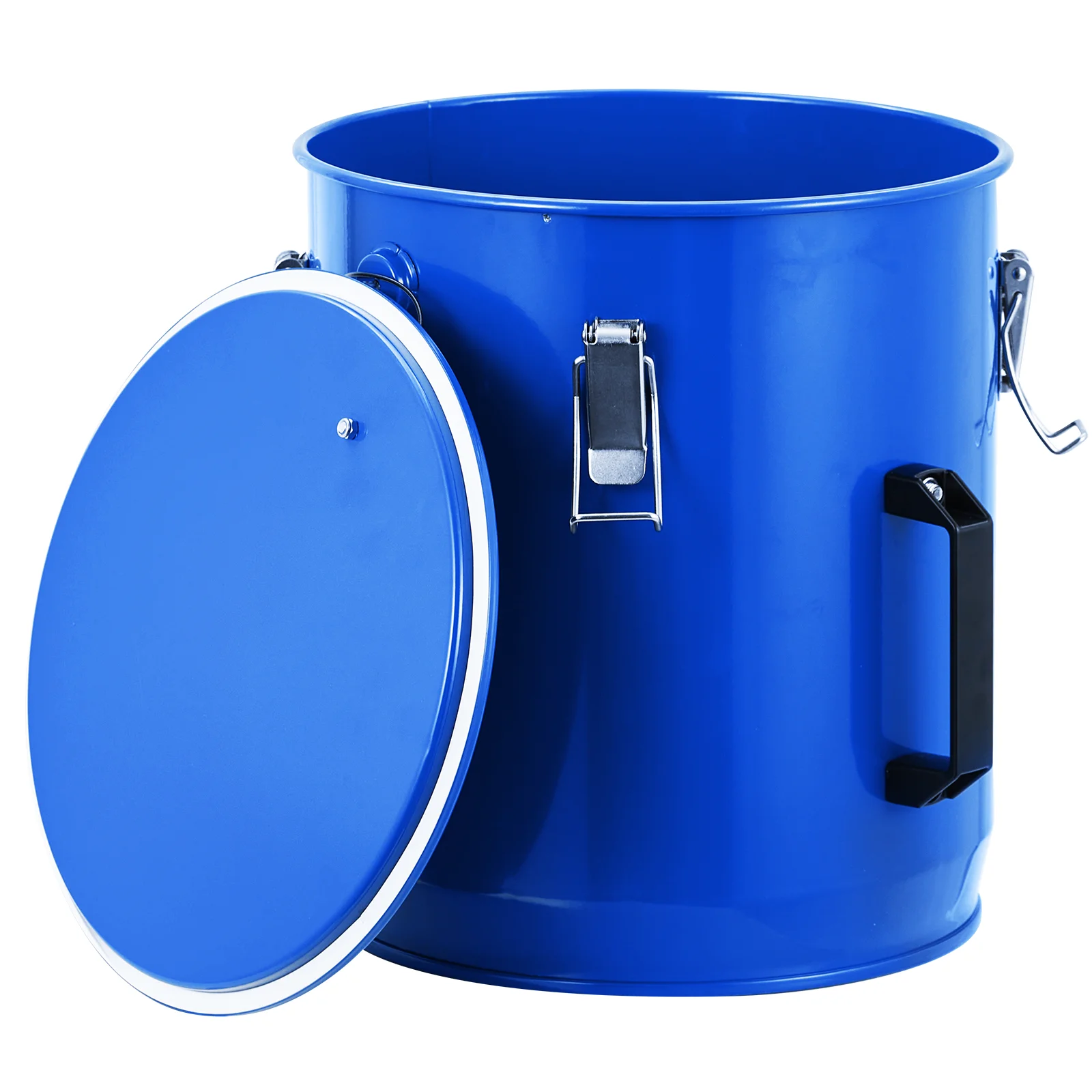 Fryer Grease Bucket 6 Gal, Oil Disposal Caddy, Steel Fryer Oil Transport Container with Rust-proof Coating, Grease Can with Lid & Lock Clips & Filter Bag For Cooking Oil Filtering