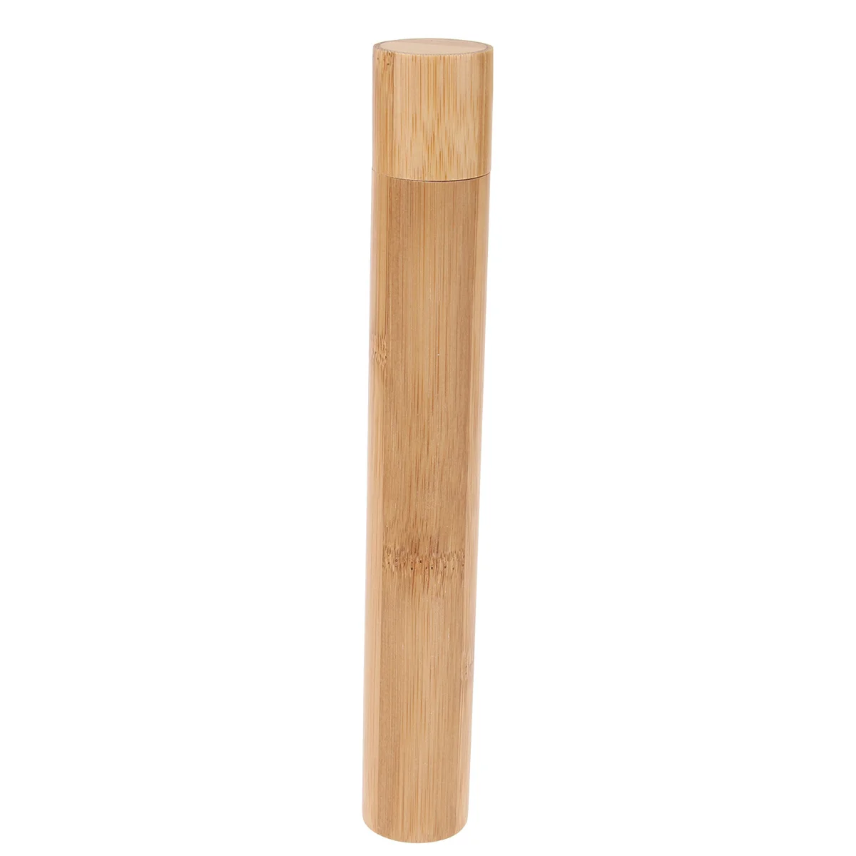 Estojo de tubo de escova de dentes de bambu, ecológico, portátil para casa ou viagens, evita danos à cabeça da escova, design minimalista e elegante