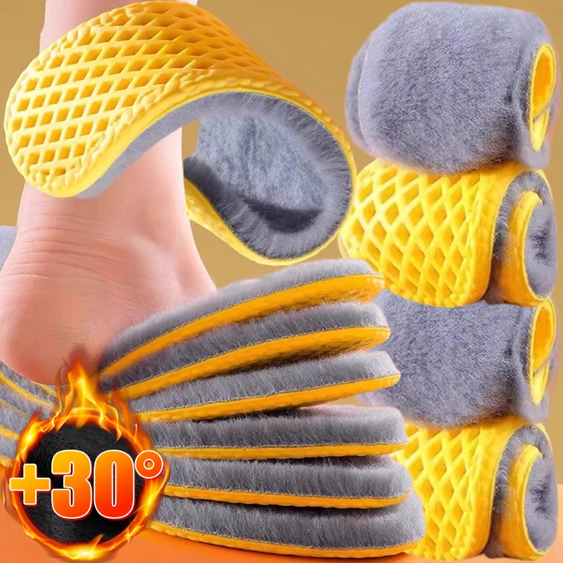 Ultra-Warme Schneestiefel-Einlegesohlen Winter Verdickte Plüsch-Thermoeinlagen Selbsterhitzende Beheizte Einlagen für Männer und Frauen bei kaltem Wetter – Detail 15