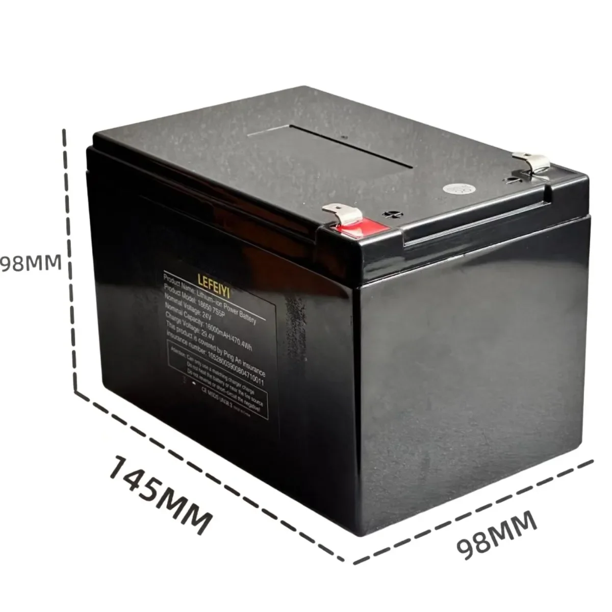 7S5P 18650 Lithium Battery Pack 24V 16Ah BMS 500W 29.4V 16000mAh for Wheelchair Electric Vehicle with 2A Charger