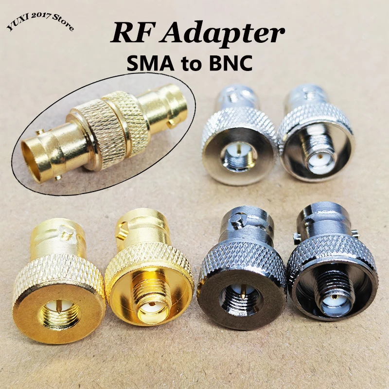 SMA to BNC RF Adapter BNC Female to SMA Male/Female Connector Gold/Nickel Plated For CB Radio Antenna WiFi Ham Radio