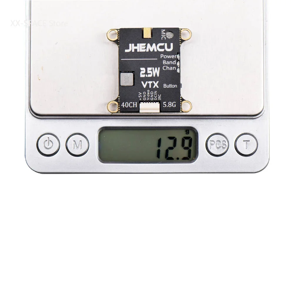 JHEMCU 2,5 W VTX 5,8 G 40CH Einstellbarer FPV-Sender Eingebauter Mikrofon-Kühlkörper 2-6S 30X30 JHEMCU RuiBet Tran-3016W 5,8 G 1,6 W