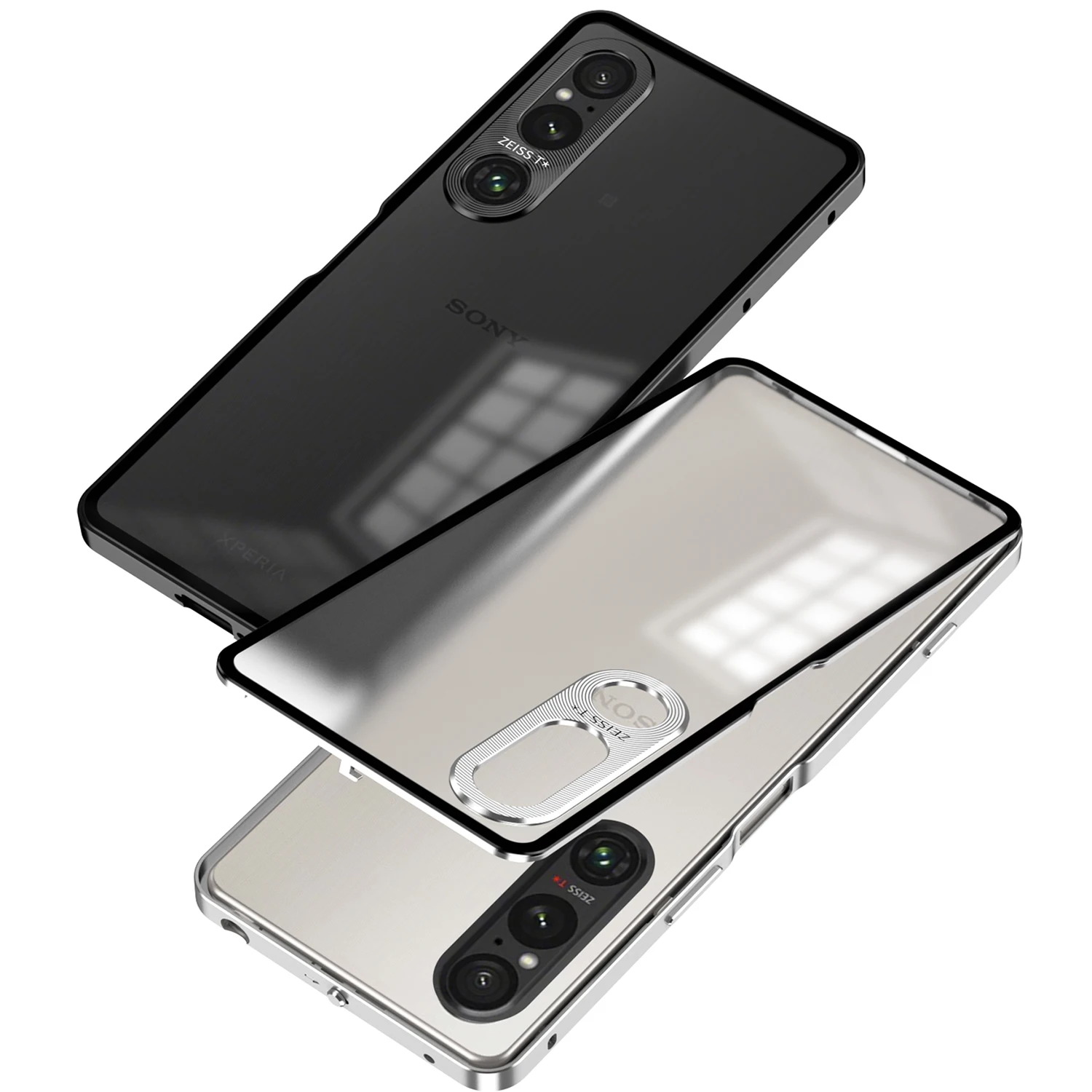 Magnetic Metal Frame Case for Sony Xperia 1V 1IV Metal Acrylic Back Cover Shockproof Ultra thin Funda Coque for Sony Xperia 1 V