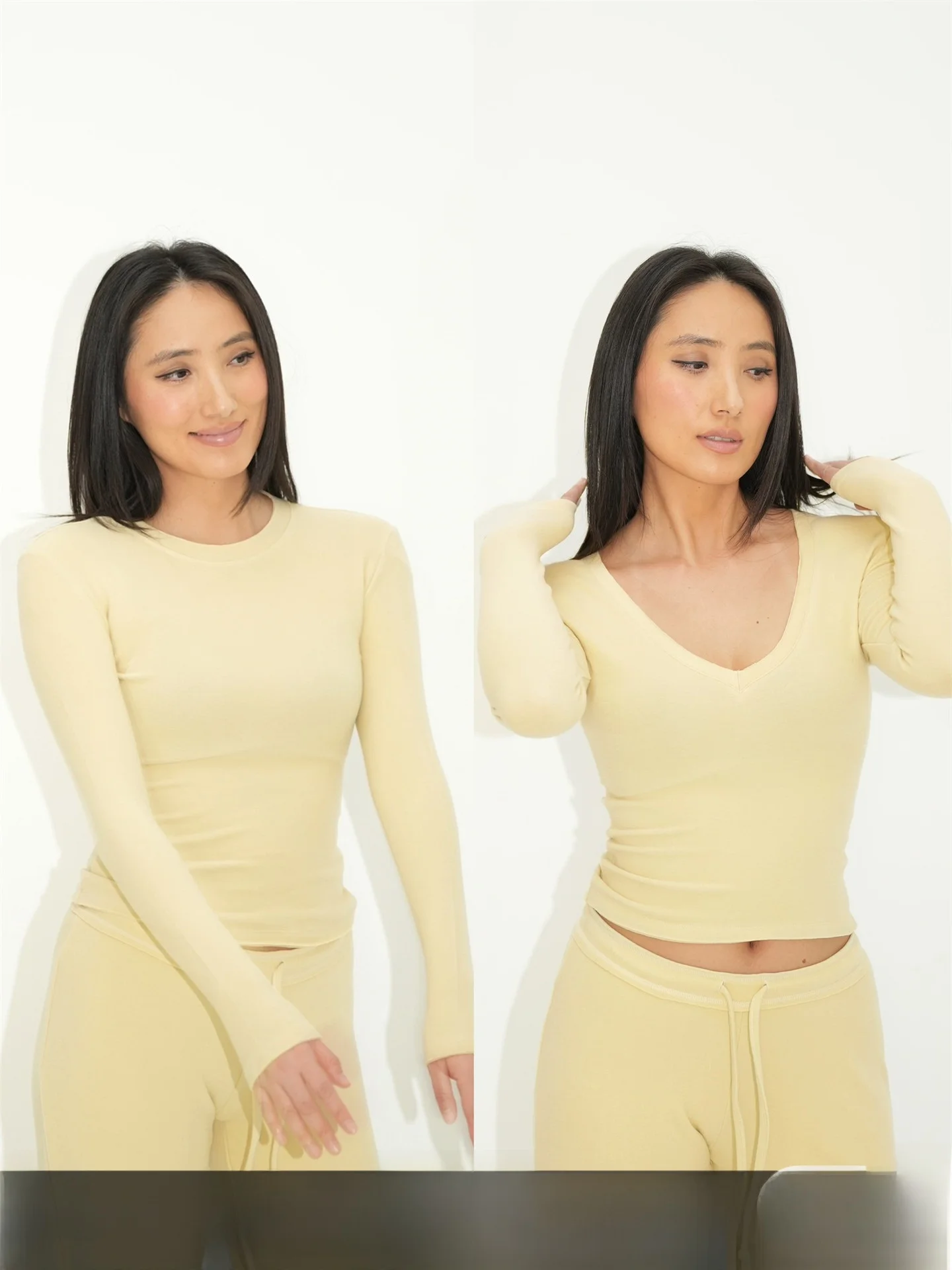 

WellD High Elastic Modal Long Sve T-irt Women round Ne V-Ne Materni Top Breathable Comfortable Base irt