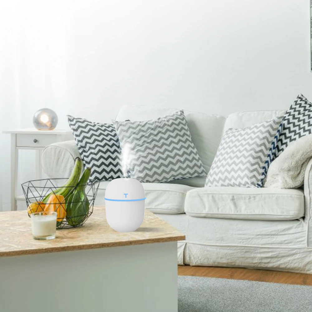 220ML Pelembap Udara Mini dengan Lampu Malam USB Plug-In Penyemprot Kabut Dingin Pelembap Portabel Penyebar Aroma Minyak Esensial Rumah