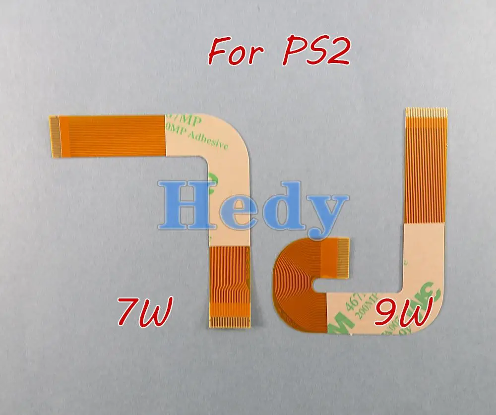 2Pcs Flex สายริบบิ้นแบนแบบยืดหยุ่นเลเซอร์เลนส์การเชื่อมต่อ9W 90000สำหรับ Playstation 2 PS2คอนโซล7W 70000