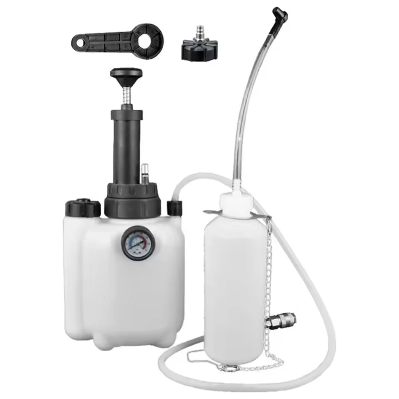 

Manual Brake Fluid Bleeder Kit 3L Vacuum Brake Pressure Fluid Pump Car Brake Flush Machine Pneumatic Brake Bleeder