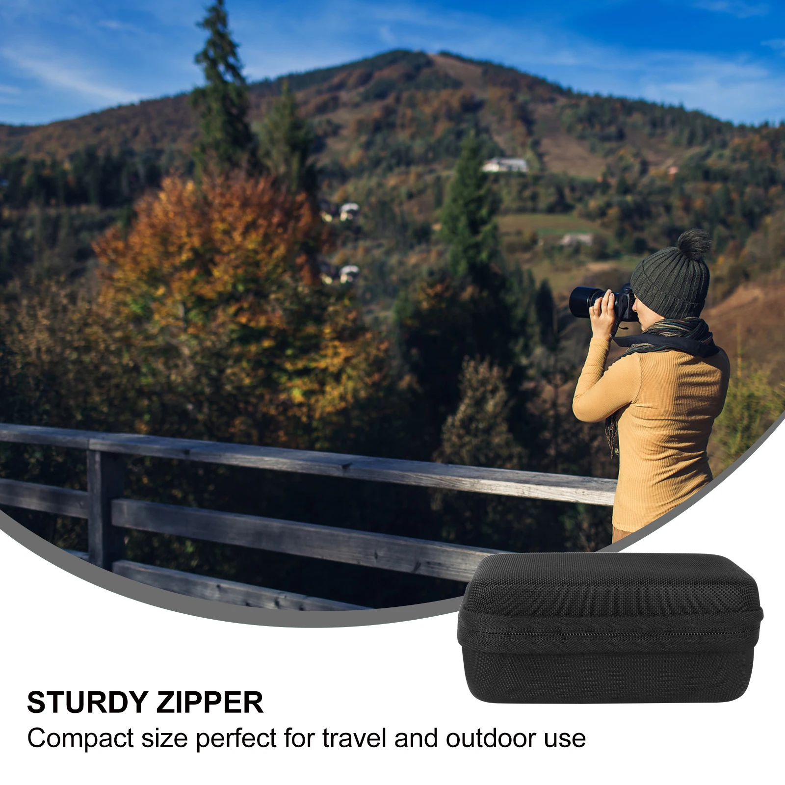 

Hunting Camera Pouch EVA Material Digital ganizer Zipper Case Compact Travel Zipper Pouch Case Black Protect USB