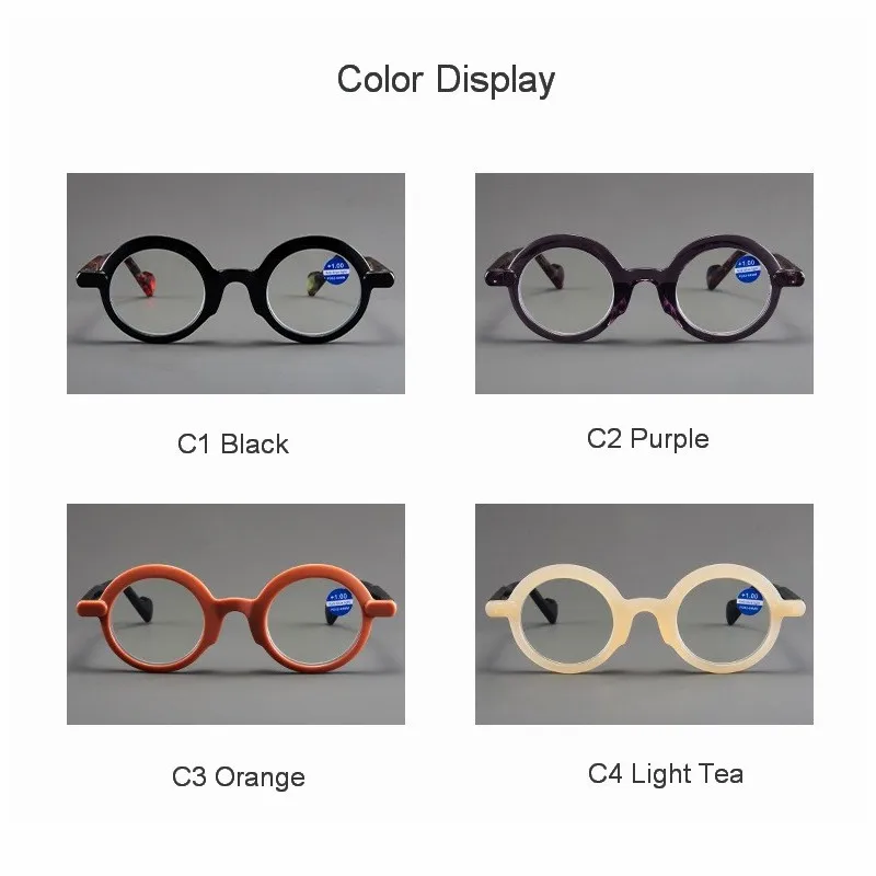 2025 New Round Reading Glasses Women Men Fashion Prescription Presbyopic Optical Eyeglasses Eyewear For Vision +1.0~+4.0