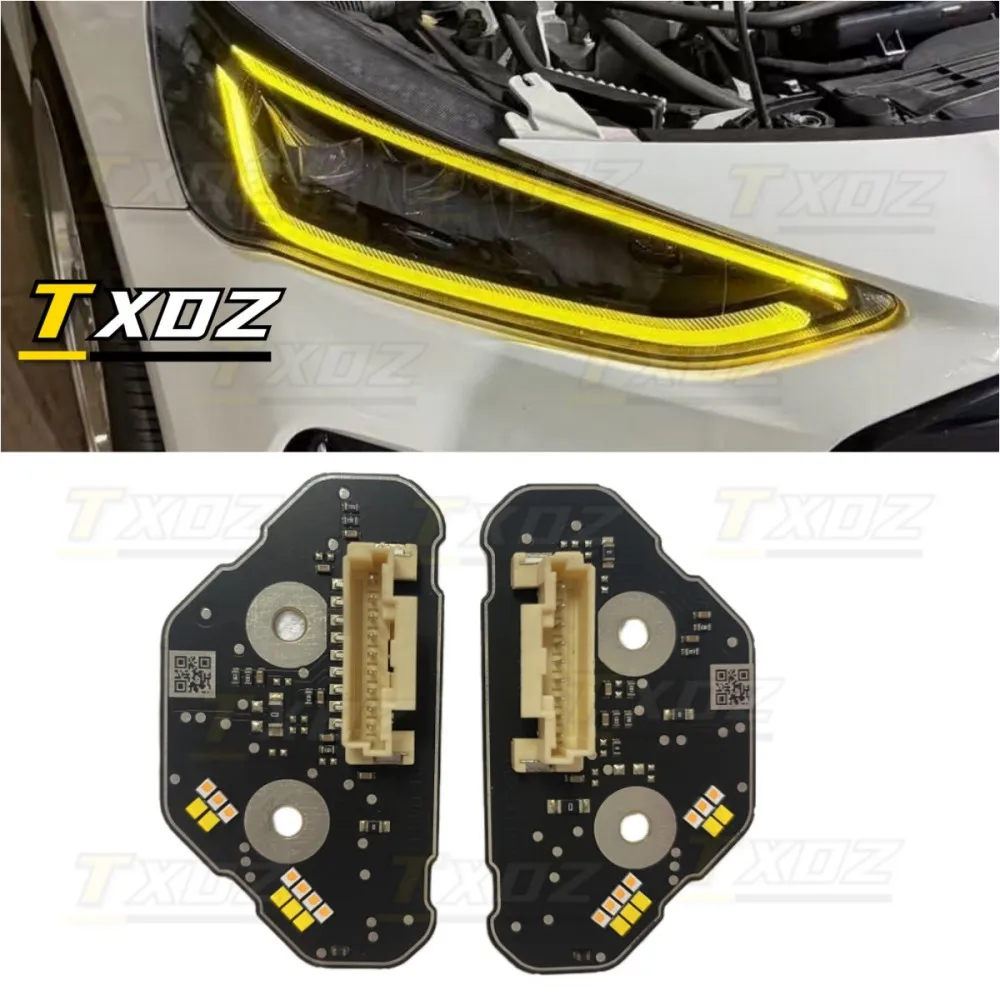 

Yellow DRL LED Boards Daylight For Ford Focus MK4.5 ST 2022-2024 LED Headlight Daytime Running Light Module Blue Red