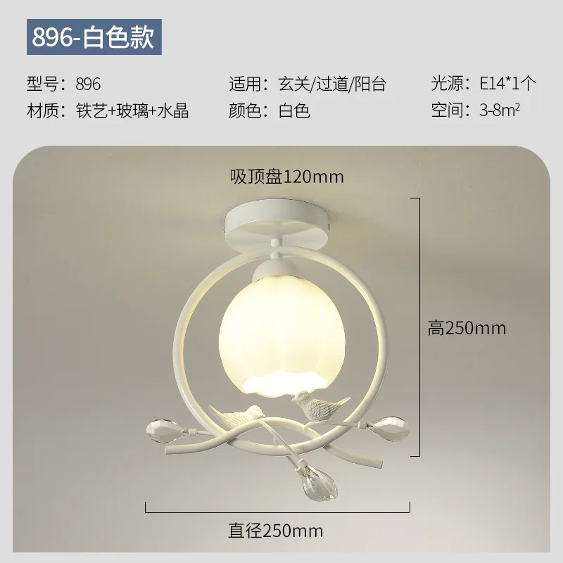 New balcony light aisle hallway light entry cloakroom bird ceiling lamp