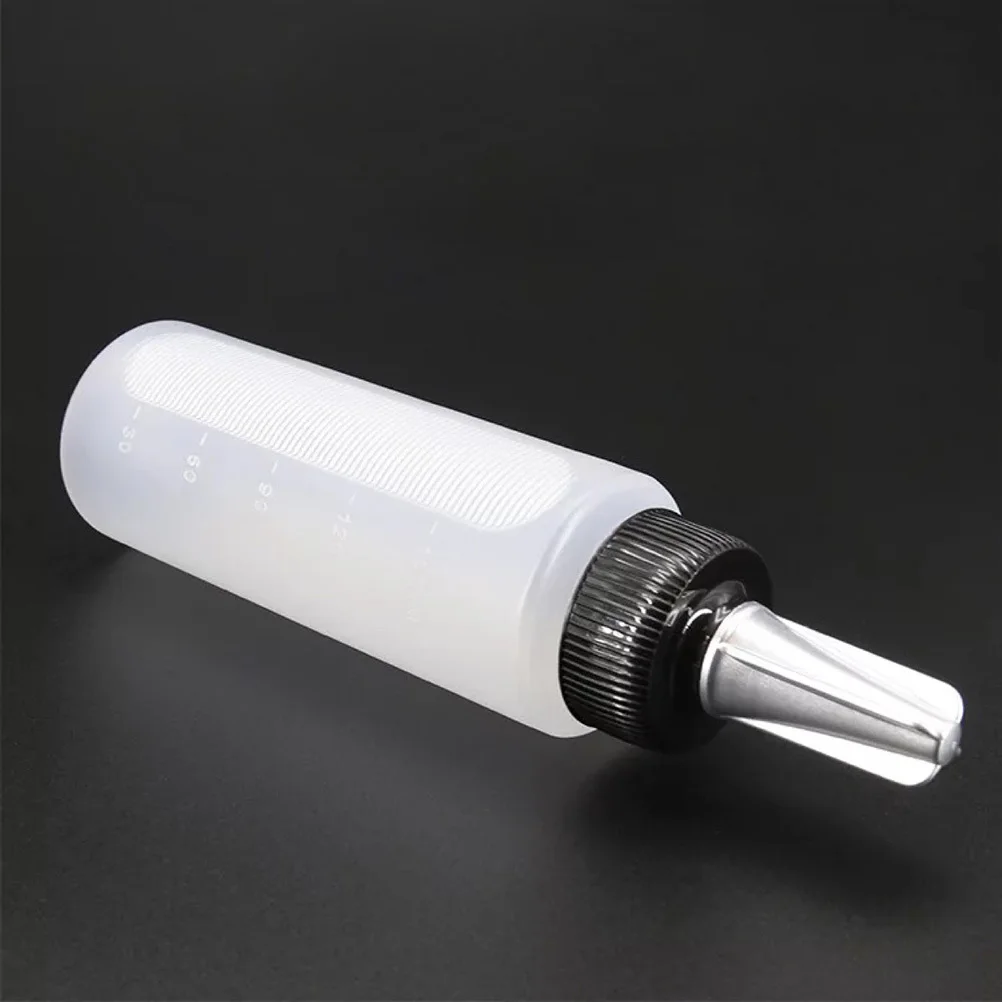 

2Pcs Portable Hairdressing Scale Bottle Measuring Rinsing Applicator for Dyeing Perming Liquid Medicine Home Salon Use