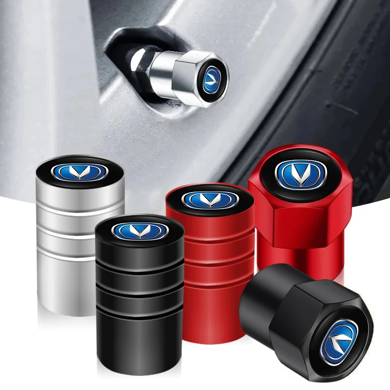 4 قطعة سيارة الإطارات صمام قبعات عجلة معدنية الغبار يغطي اكسسوارات السيارات ل Changan UNI-K CS35 CX70 CS85 CS55 CS75 CS15 F70 UNI-T CS95