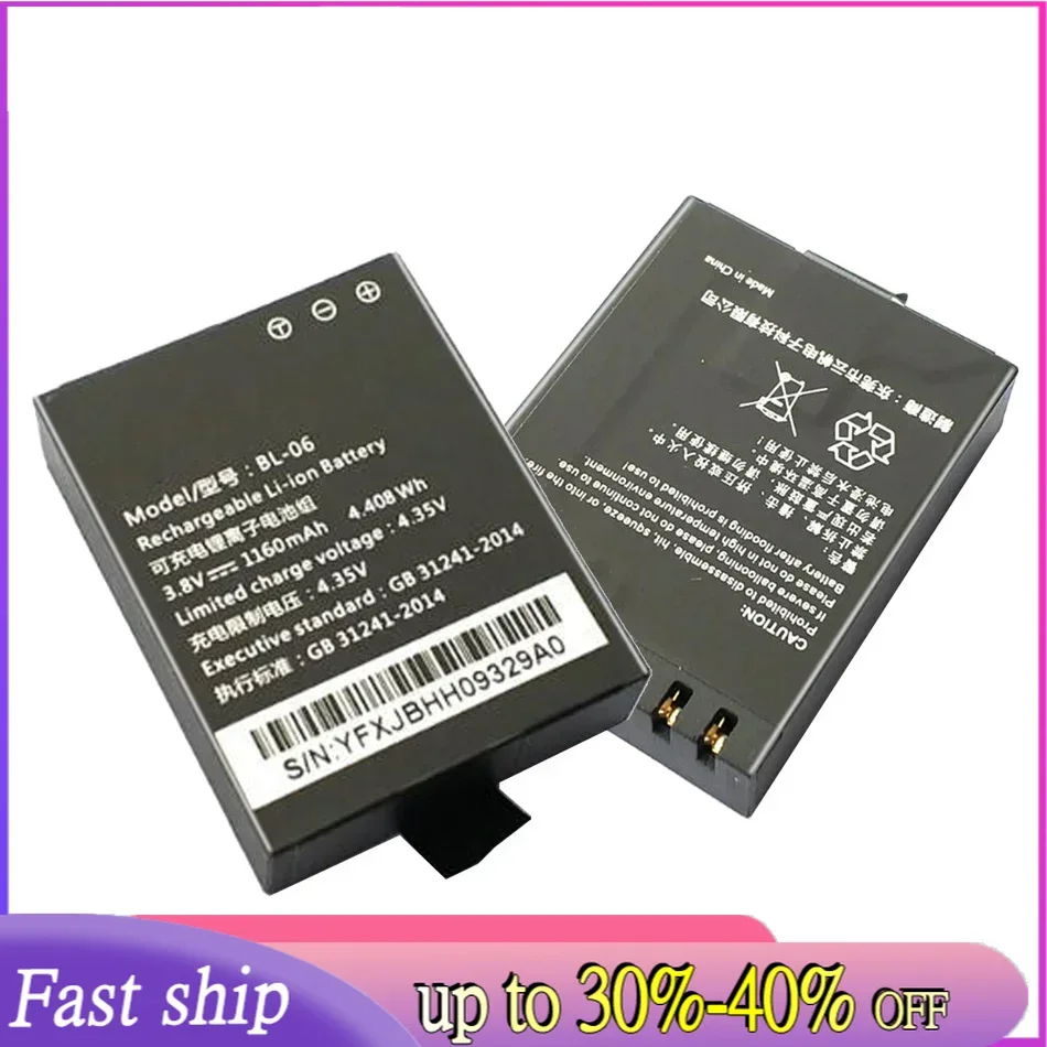 

BL-06 BL06 1160mAh Battery For EZVIZ S6 S5 S2 S1C S 6 S 5 S 2 S 1C Batteria + Tracking Number