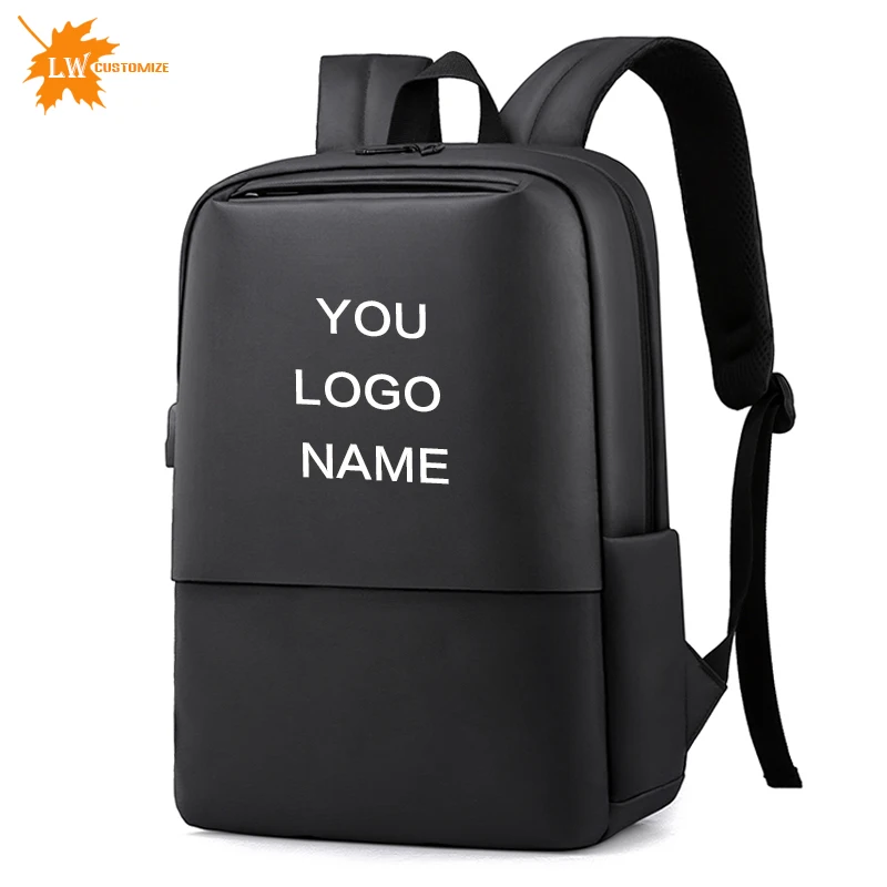 Customized Men\'s Backpack Fashion Work Travel Backpack Waterproof Computer Backpack Company Gift Printing Logo Name Pattern