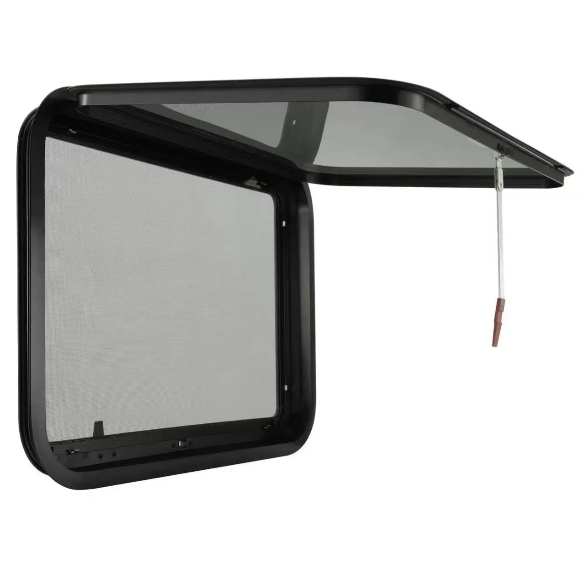 Approved Push Out Window Safety Tempered Glass with Detachable Fly Screen for Camper Van Caravan Outdoor Camping