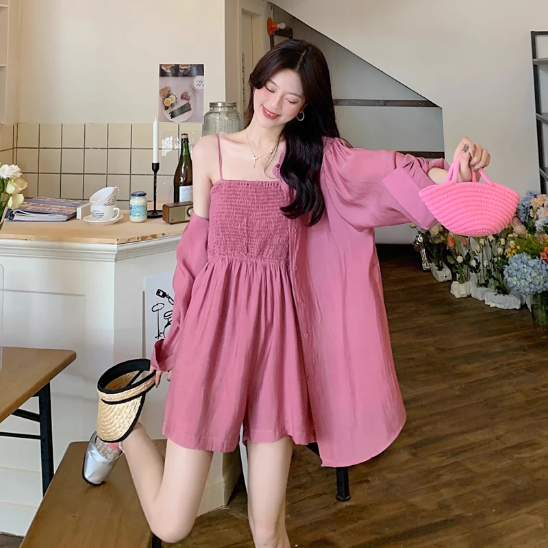 

Ele plus Size Women's One-Piece Suit High Waist ort Pants Ensemble Faionable Busin Commute Wide Leg Pants