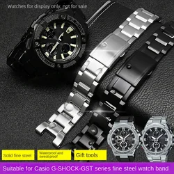 High quality metal watch band for Casio G-SHOCK GST-B100 W300 precision steel watch chain 410 310 S110 W130L 400G S310 S210 S120